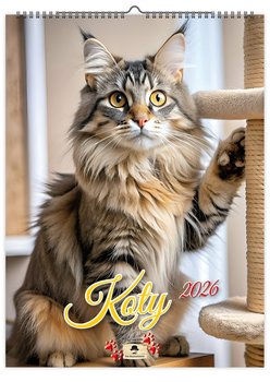 KALENDARZ 2026 KOTY ŚCIENNY KS A4 V3 - Pan Kalendarzyk