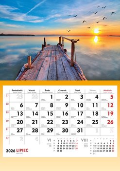 Kalendarz 2026 ścienny Zachód słońca - Platon