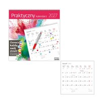 Kalendarz 2027 Praktyczny 30x30 z naklejkami