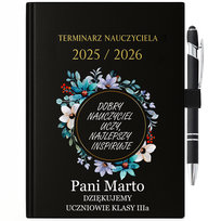 Kalendarz A5 2025/2026 dla nauczyciela prezent dzień nauczyciela imię KLASA