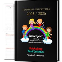 KALENDARZ A5 2025/2026 PREZENT DLA NASZEJ CUDOWNEJ WYCHOWAWCZYNI IMIĘ
