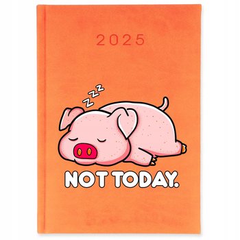 Kalendarz A5 2025 Pomarańczowy NOT TODAY Terminarz Dziennik Wiele Wzorów - Inna marka