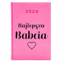 Kalendarz A5 2026 Różowy Terminarz Dzienny Prezent Dla Najlepsza Babcia Wz