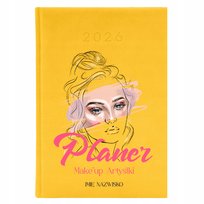 Kalendarz A5 2026 Żółty Terminarz Prezent Planer Dla Make'up Artystki Wz