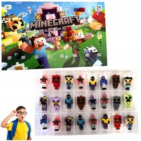 Kalendarz Adwentowy dla Dzieci Minecraft Figurki 24 szt na Prezent dla Syna