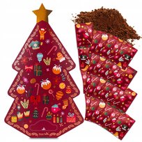 KALENDARZ ADWENTOWY z kawą mieloną arabica choinka prezent Green Touch