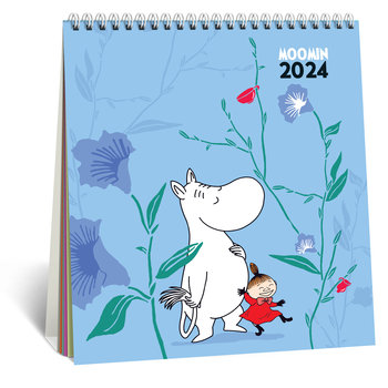 Kalendarz biurkowy 2024 miesięczny Eurograf Muminki niebieski - Eurograf