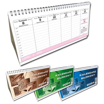 Kalendarz biurkowy 2024 tygodniowy EV-CORP poziomy mix - EV-Corp
