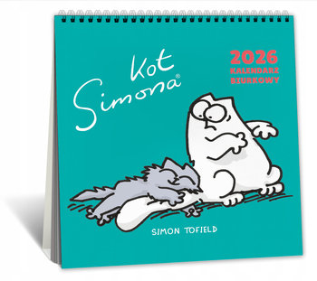 Kalendarz biurkowy 2026 miesięczny Eurograf KOT SIMONA