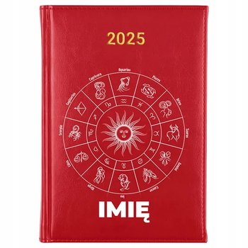 Kalendarz Czerwony A5 2025 HOROSKOP *TWOJE IMIĘ* Planer Terminarz Wzory - Inna marka