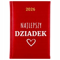 Kalendarz Czerwony A5 2026 Planer Prezent Prezent Dla Najlepszego Dziadka