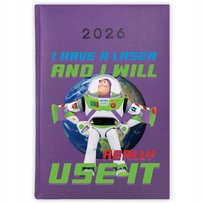 KALENDARZ FIOLETOWY 2026 A5 PLANER | USE A LASER PREZENT TOY STORY MIX WZ