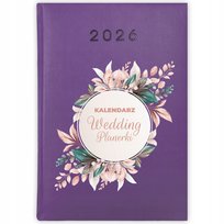KALENDARZ FIOLETOWY 2026 A5 PLANNER TERMINARZ | PREZENT ŚLUBNY PLANERKI WZ
