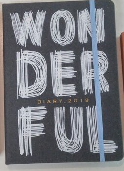 Kalendarz książkowy 2019, format A5, Kraft Wonderful, szary