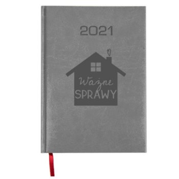 Kalendarz książkowy 2021, Rodzinne sprawy, szary, grawerowany - Empik Foto