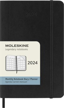 Kalendarz książkowy 2024 A6 Moleskine Pocet soft czarny - Moleskine