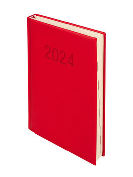 Kalendarz książkowy 2024 dzienny A5 Antra Vivella czerwony - Antra