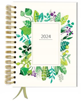 Kalendarz książkowy 2024 dzienny A5 TaDaPlanner zielony