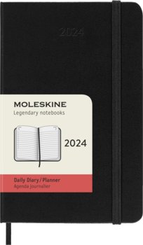 Kalendarz książkowy 2024 dzienny A6 Moleskine Czarny - Moleskine