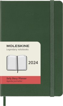 Kalendarz książkowy 2024 dzienny A6 Moleskine pocket hard zielony - Moleskine