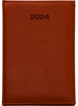 Kalendarz książkowy 2024 dzienny B5 Dazar Jasnobrązowy - Dazar