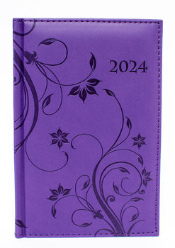 Kalendarz książkowy 2024 dzienny B6 Artsezon vivella kwiaty fioletowy - Artsezon