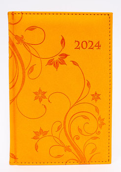 Kalendarz książkowy 2024 dzienny B6 Artsezon vivella kwiaty pomarańczowy - Artsezon