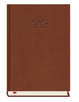 Kalendarz książkowy 2024 dzienny B6 Michalczyk i Prokop powszechny ciemny brąz