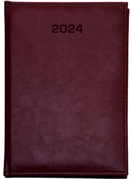Kalendarz książkowy 2024 tygodniowy A5 Dazar brąz - Dazar