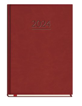 Kalendarz książkowy 2024 tygodniowy A5 Michalczyk i Prokop popularn y bordo