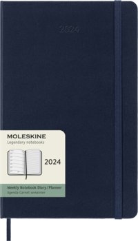 Kalendarz książkowy 2024 tygodniowy A5 Moleskine Large Hard granatowy - Moleskine