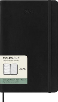 Kalendarz książkowy 2024 tygodniowy A5 Moleskine large soft czarny - Moleskine