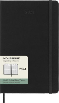 Kalendarz książkowy 2024 tygodniowy A5 Moleskine Large vertical czarny - Moleskine