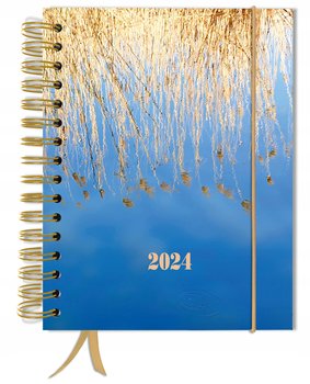 Kalendarz książkowy 2024 tygodniowy A5 TaDaPlanner biznesowy niebieski