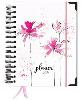 Kalendarz książkowy 2024 tygodniowy A5 TaDaPlanner biznesowy różowy