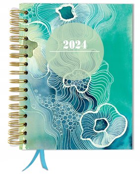 Kalendarz książkowy 2024 tygodniowy A5 TaDaPlanner biznesowy zielony
