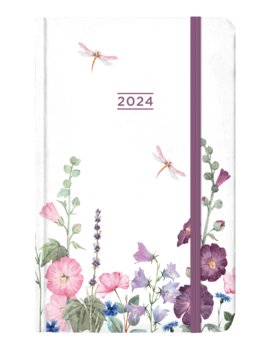 Kalendarz książkowy 2024 tygodniowy A6 ALBI kwiaty z ważką - Albi