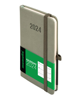 Kalendarz książkowy 2024 tygodniowy A6 Antra Memo TDW oliwkowy - Antra