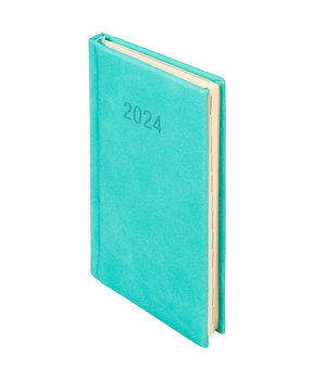 Kalendarz książkowy 2024 tygodniowy A6 Antra Vivella turkusowy - Antra