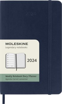 Kalendarz książkowy 2024 tygodniowy A6 Moleskine pocet soft granatowy - Moleskine