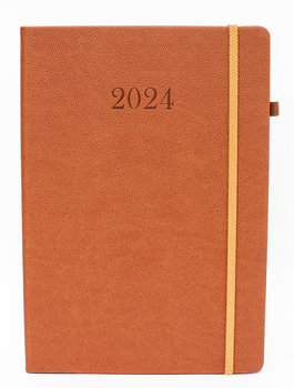 Kalendarz książkowy 2024 tygodniowy B5 Artsezon krokodylek Brązowy - Artsezon