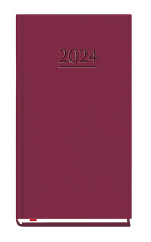 Kalendarz książkowy 2024 tygodniowy Michalczyk i Prokop kieszonkowy wiśnia
