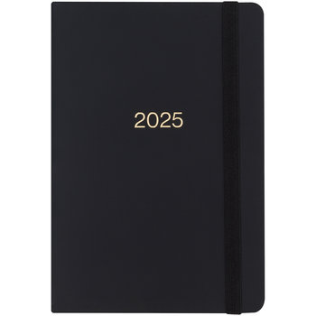 Kalendarz książkowy 2025 dzienny, czarny z gumką, Paperdot - Paperdot