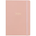 Kalendarz książkowy 2025 dzienny, różowy z gumką, Paperdot - Paperdot