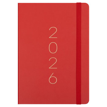Kalendarz książkowy 2026 dzienny A5 Paperdot czerwony - Paperdot
