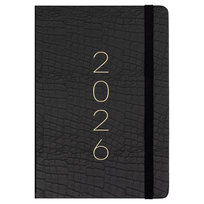 Kalendarz książkowy 2026 dzienny A5 Paperdot krokodyl czarny