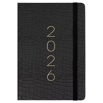 Kalendarz książkowy 2026 dzienny A5 Paperdot krokodyl czarny - Paperdot