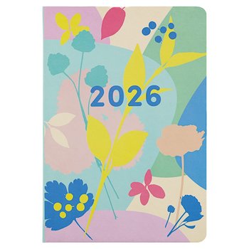 Kalendarz książkowy 2026 dzienny A5 Paperdot kwiaty past. - Paperdot
