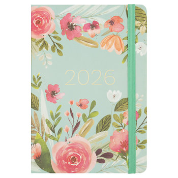 Kalendarz książkowy 2026 dzienny A5 Paperdot kwiaty - Paperdot