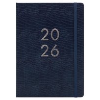 Kalendarz książkowy 2026 tygodniowy A4 krokodyl granatowy